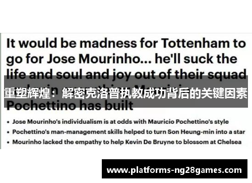 重塑辉煌：解密克洛普执教成功背后的关键因素